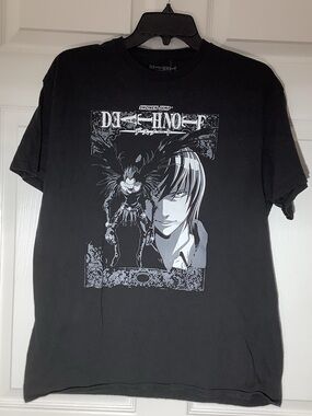 Black Death Note Graphic Tee for Men - Anime Crewneck